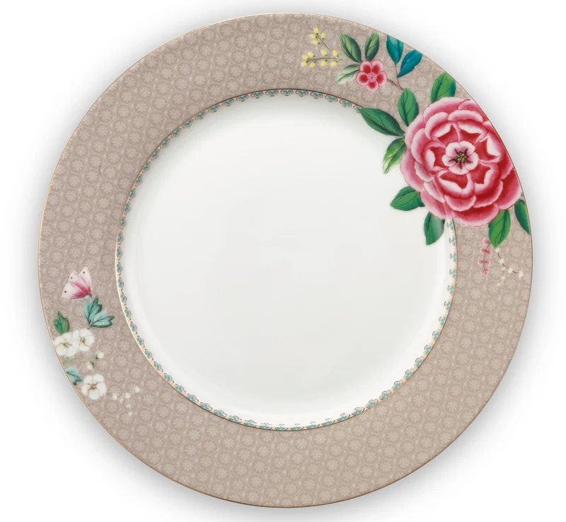 PIP STUDIO Blushing Birds Speiseteller khaki 26,5 cm