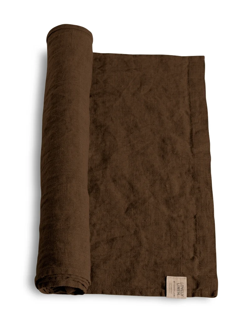 Lovely Linen Lovely Tischläufer Leinen chocolate 47 x 150 cm