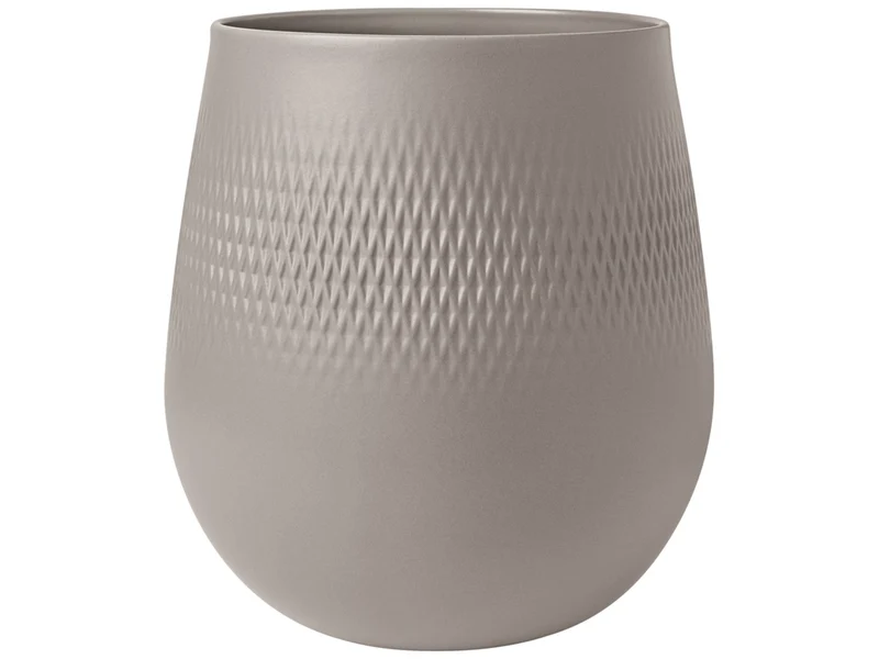 Villeroy & Boch Manufacture Collier taupe Vase Carre gross 23 cm