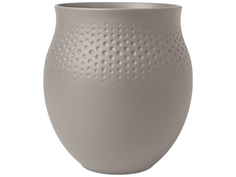 Villeroy & Boch Manufacture Collier taupe Vase Perle gross 18 cm