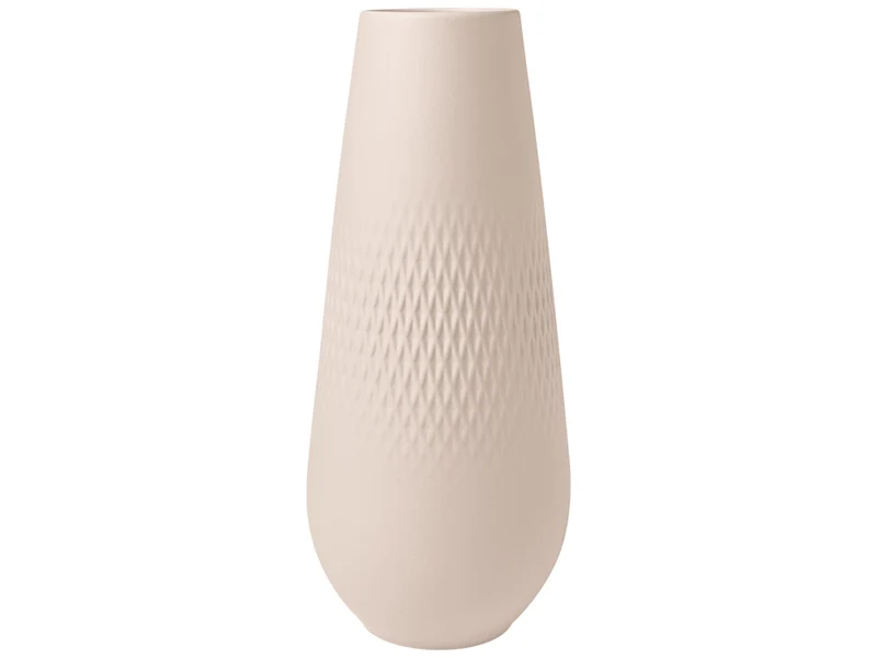 Villeroy & Boch Manufacture Collier beige Vase Carre hoch 26 cm