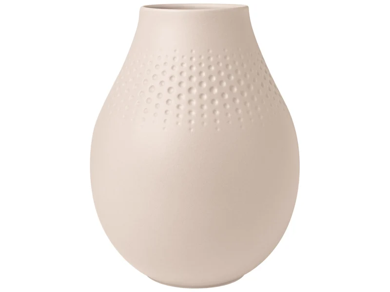 Villeroy & Boch Manufacture Collier beige Vase Perle hoch 16 cm