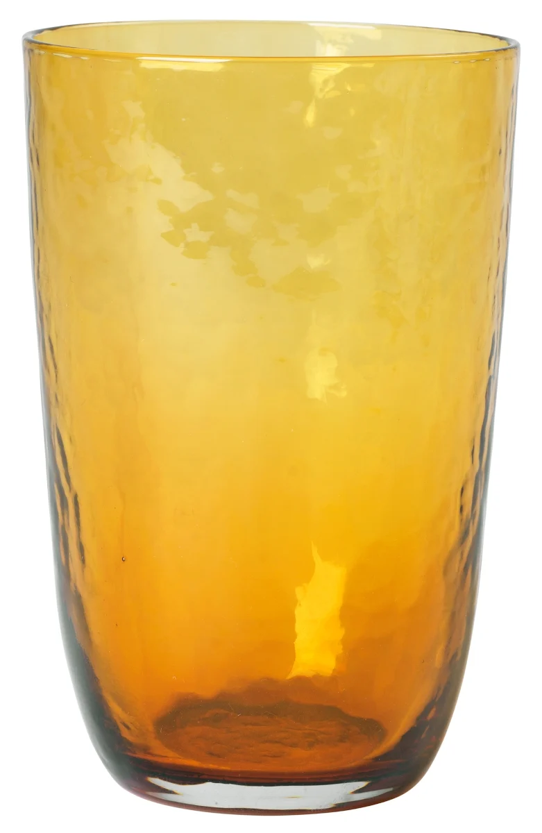 Broste Copenhagen HAMMERED Trinkglas amber 0,5 l (1 Stück)