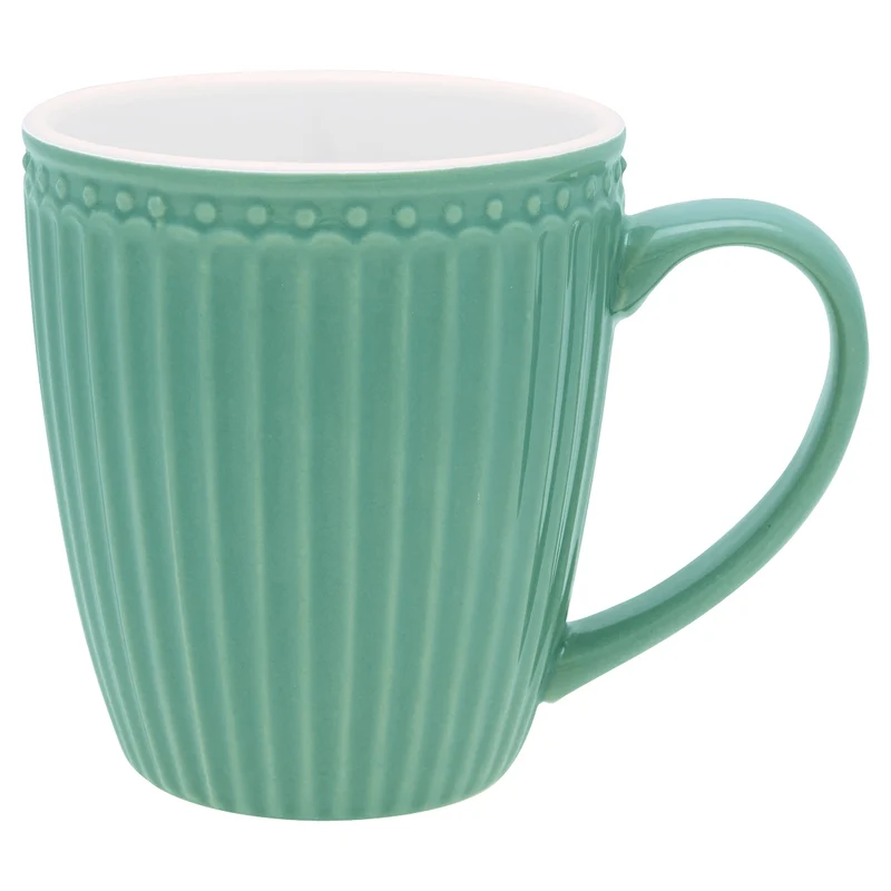 Greengate Alice Becher mit Henkel dusty green 0,4 l