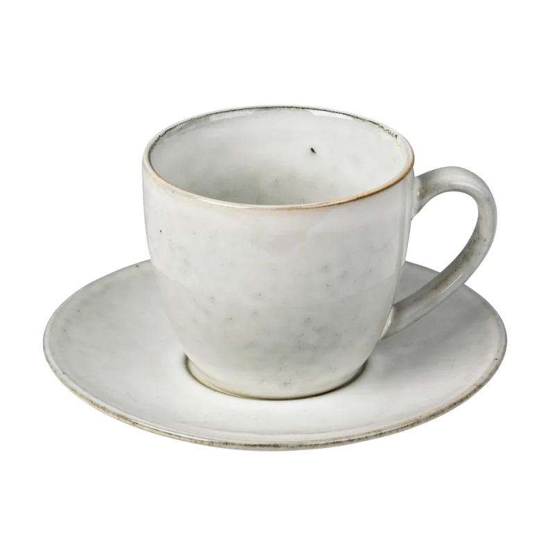Broste Copenhagen NORDIC SAND Tasse mit Untertasse 0,15 l