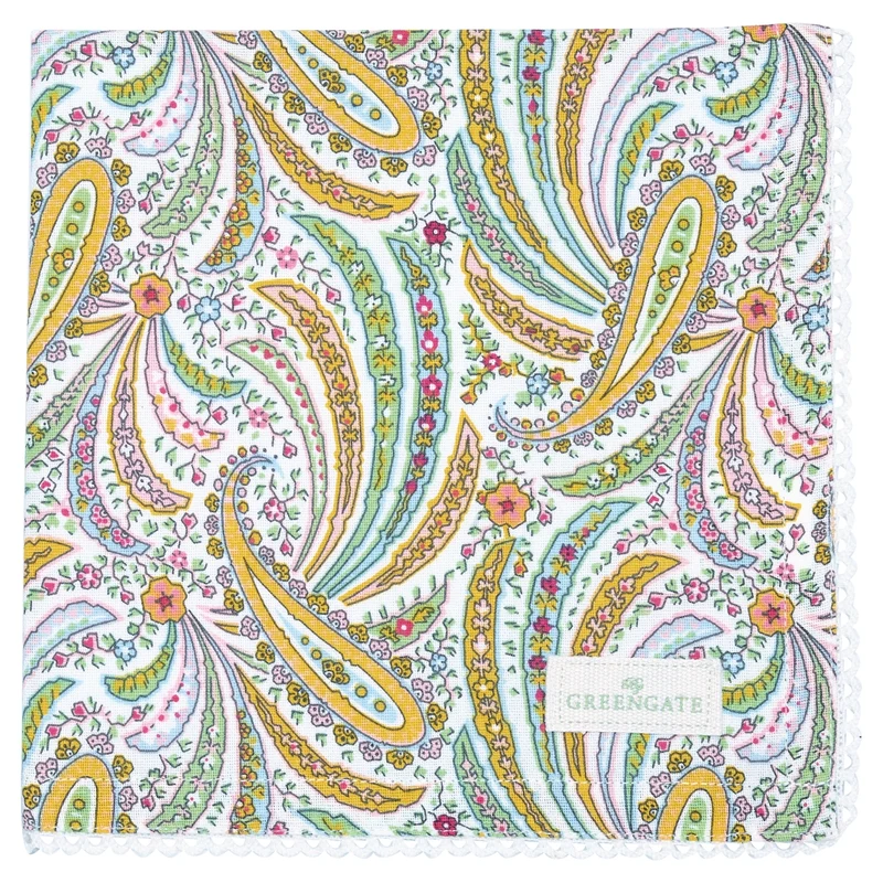 Greengate Elva Stoffserviette mit Spitze pale pink 40x40 cm