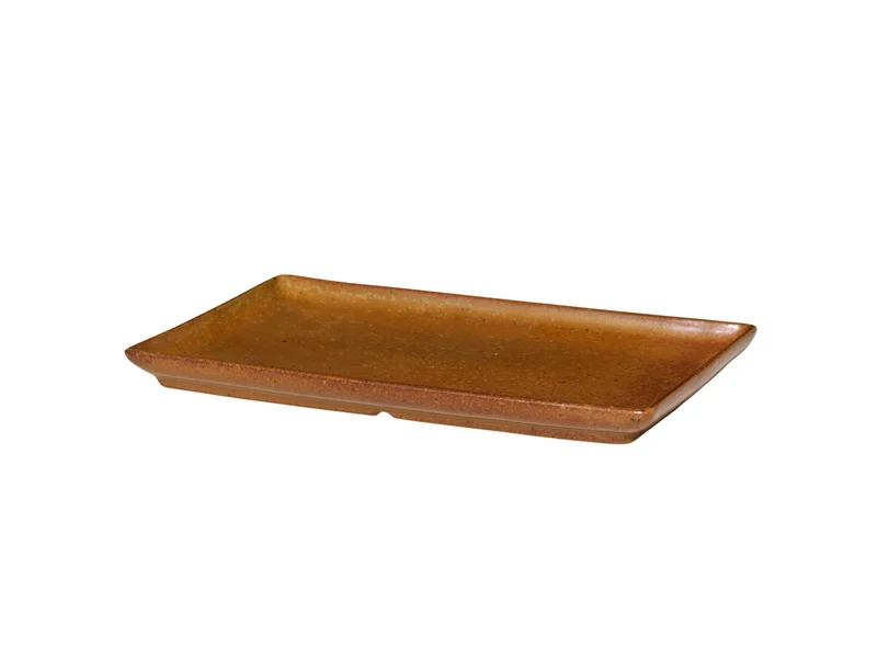 Broste Copenhagen Eli Caramel Brown Teller eckig 20 cm
