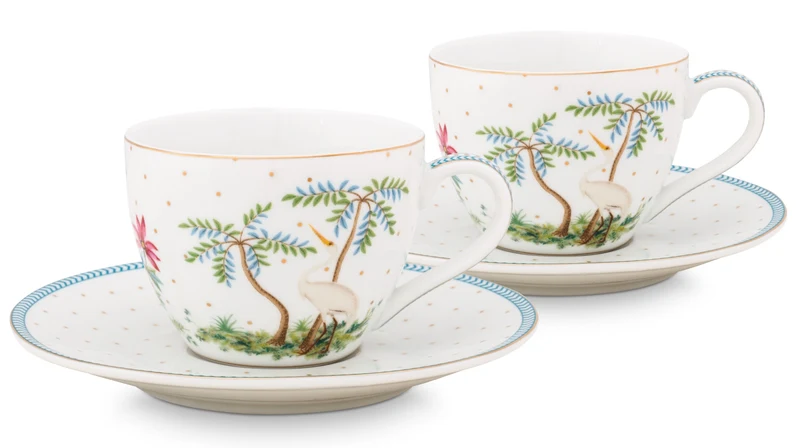 PIP STUDIO Jolie Dots Gold Espressotasse & Untertasse Set2