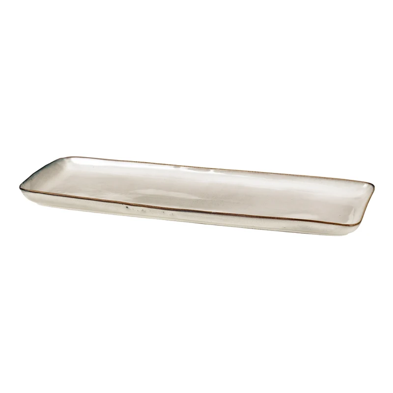 Broste Copenhagen NORDIC SAND Platte eckig 12,5 x 35 cm