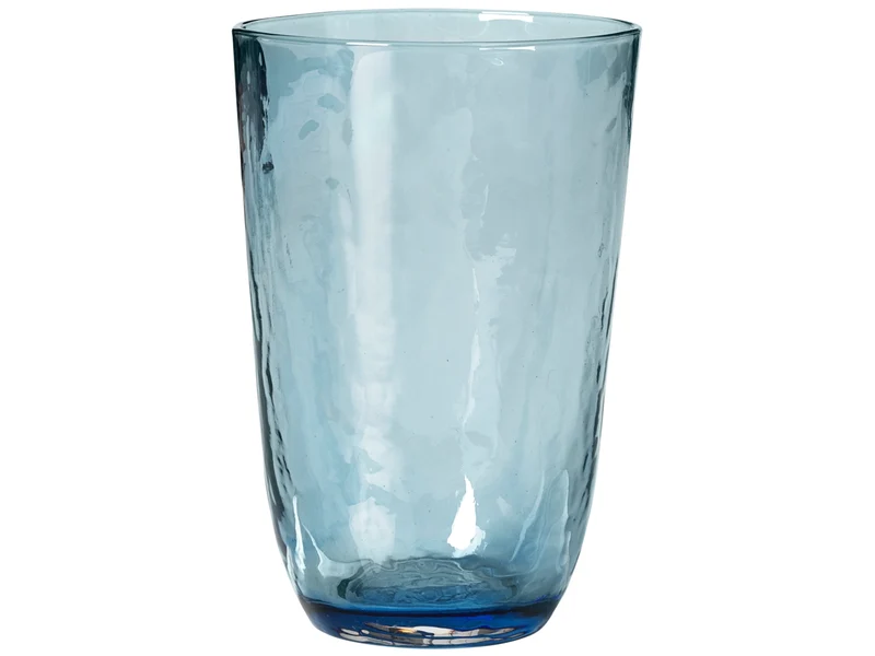 Broste Copenhagen HAMMERED Trinkglas 4tlg. blau 0,5 l