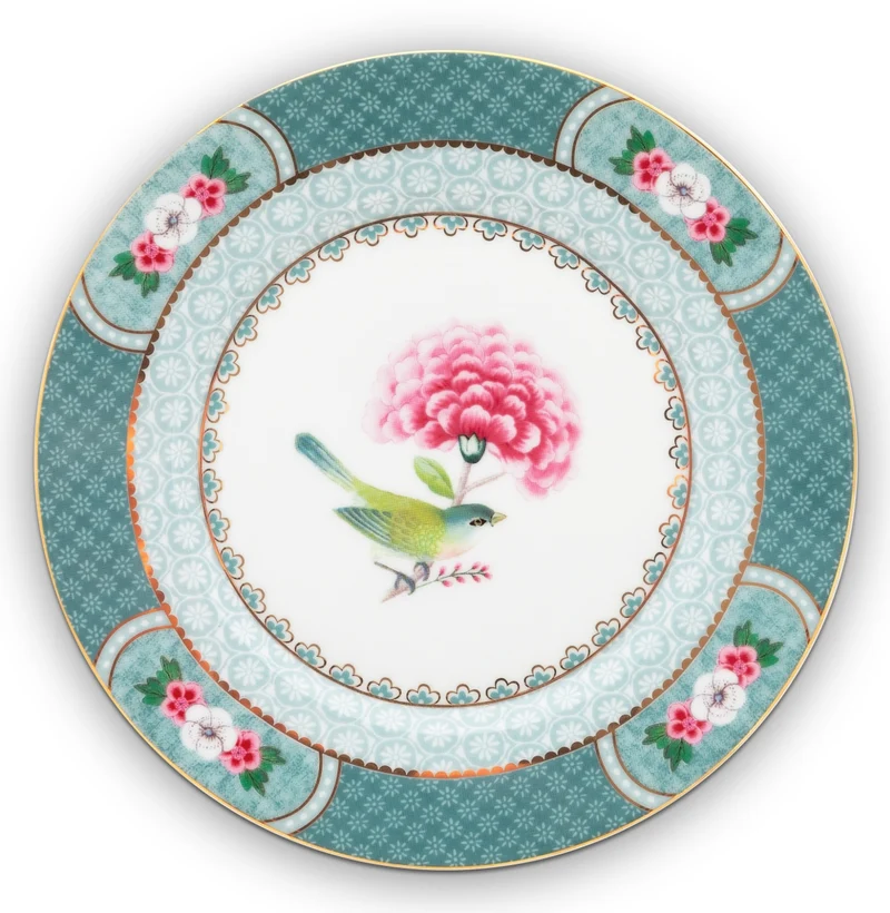 PIP STUDIO Blushing Birds Brotteller blue 17 cm