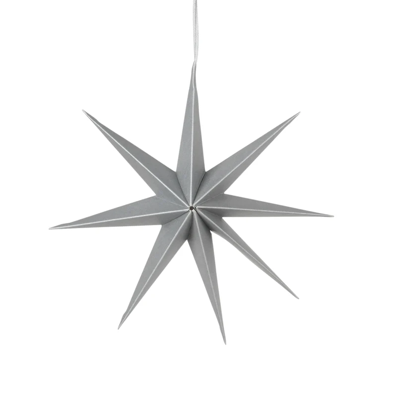 Broste Copenhagen STAR Papierhänger L silver 50 cm