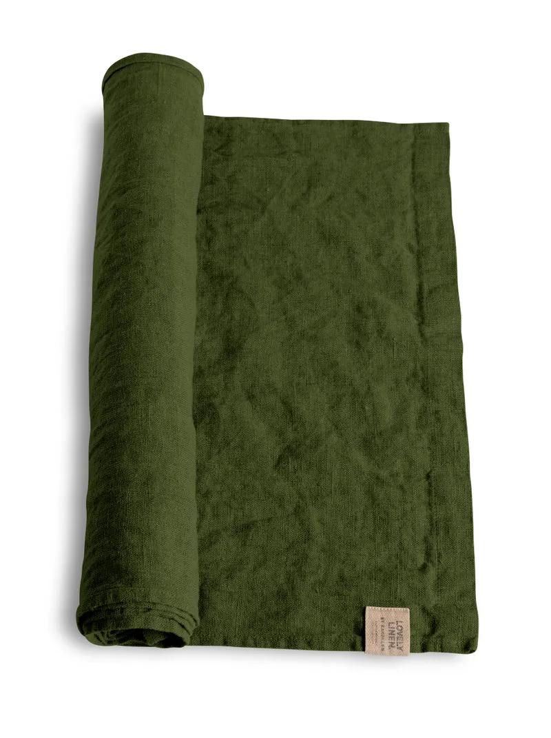 Lovely Linen Lovely Tischläufer Leinen jeep green 47 x 150 cm