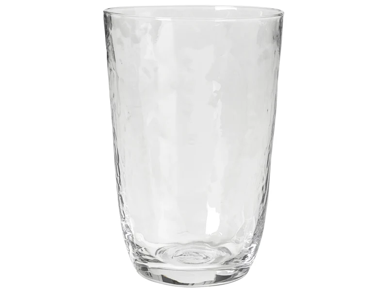 Broste Copenhagen HAMMERED Trinkglas 4tlg. klar 0,5 l