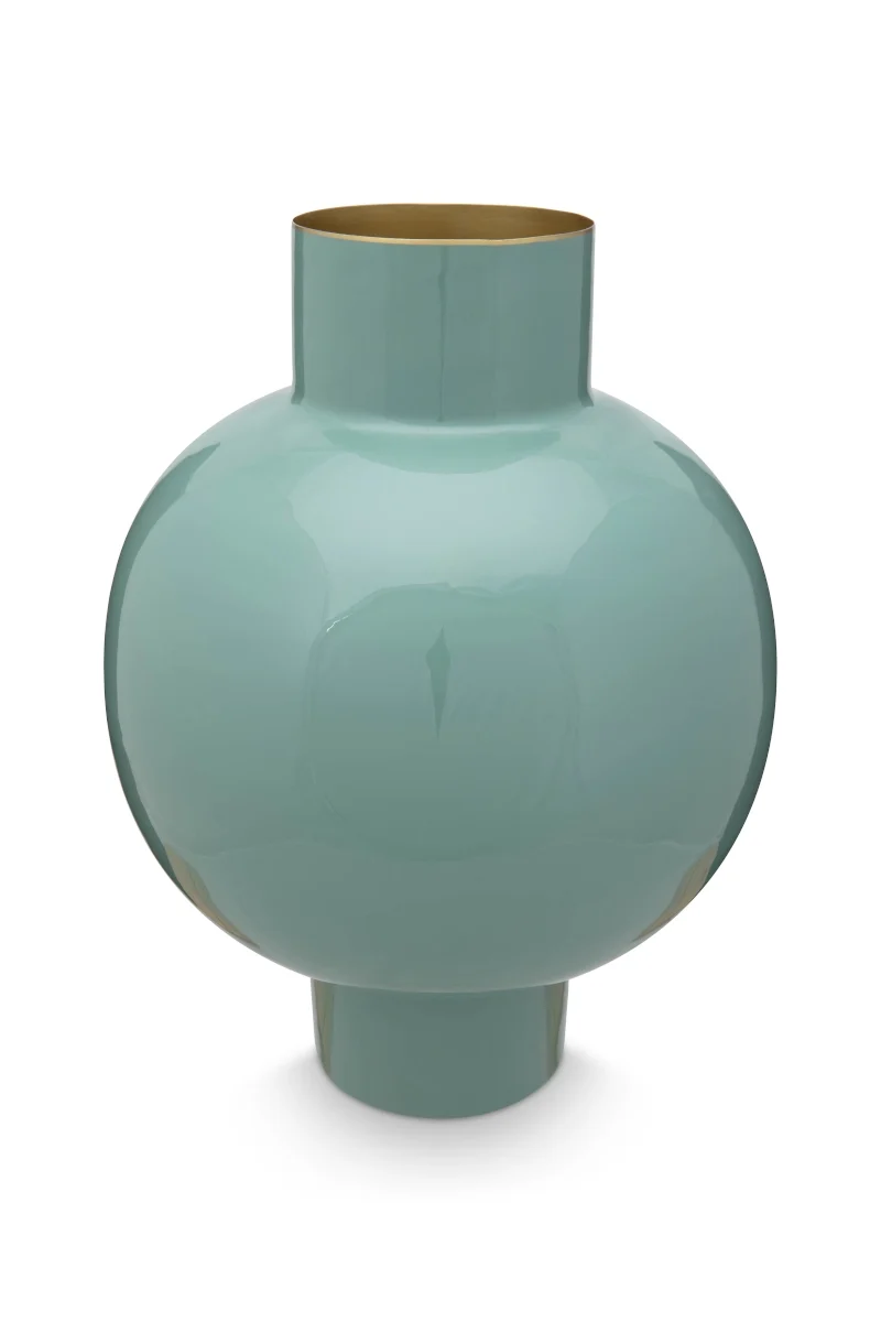 PIP STUDIO Vase Metal groß soft green 31,5 x 40 cm