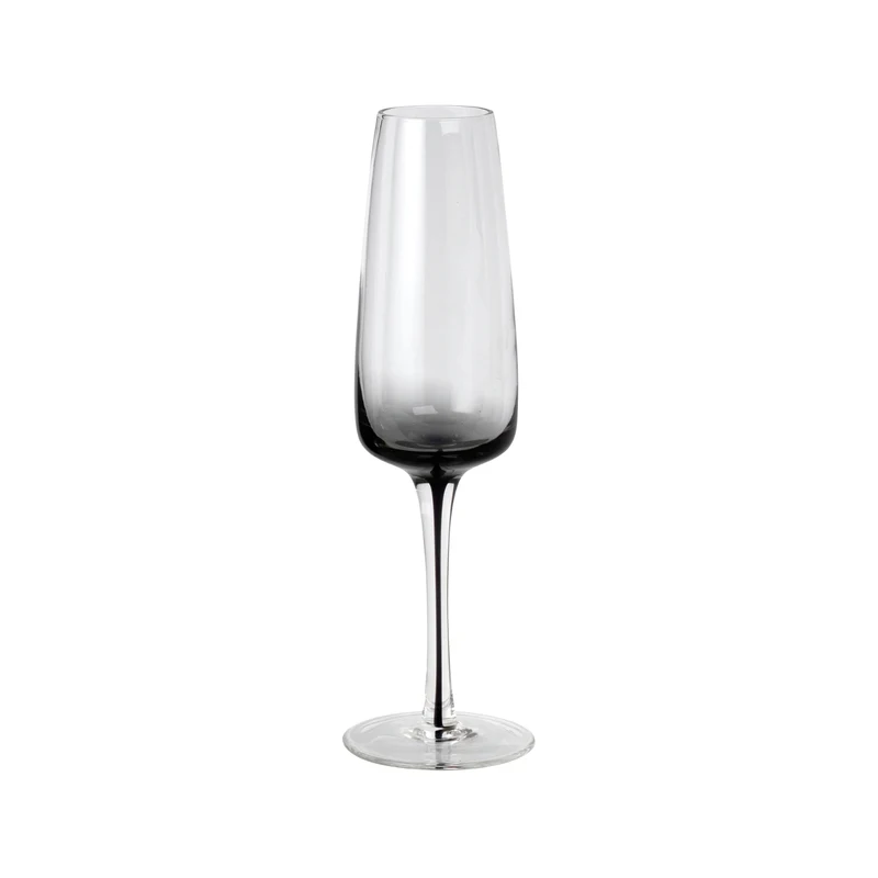 Broste Copenhagen Champagnerglas SMOKE klar/grau 0,2 l 4er Set