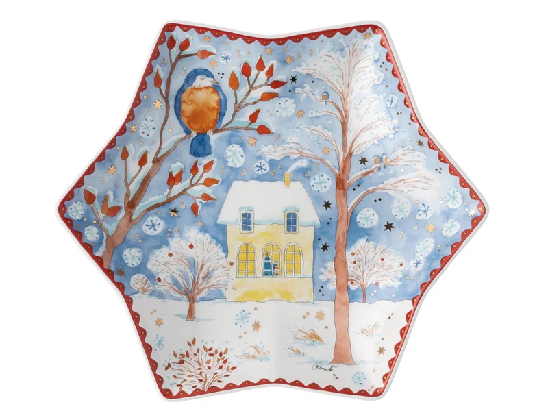 Hutschenreuther Sammelserie 2022 Sternschale 24 cm Weihnachtsabe.