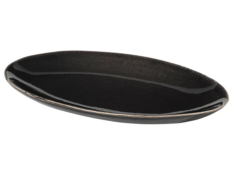 Broste Copenhagen NORDIC COAL Platte oval 22 cm