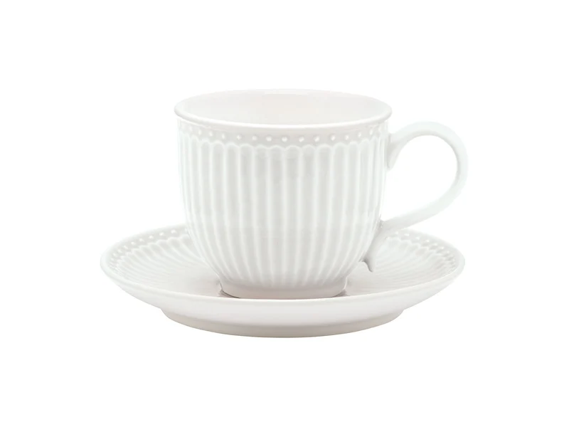 Greengate Alice Tasse mit Untertasse white 8,5 cm