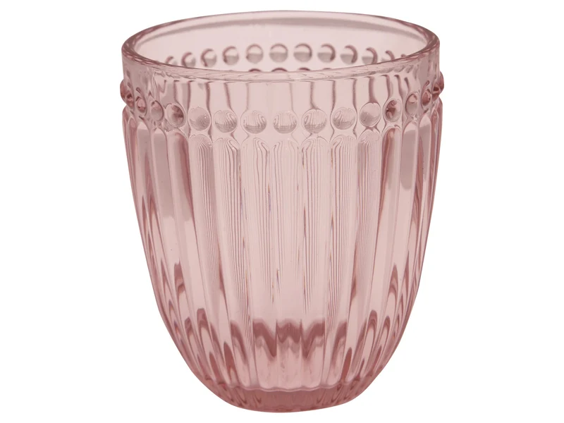 Greengate Alice Glass Water pale pink 9 cm