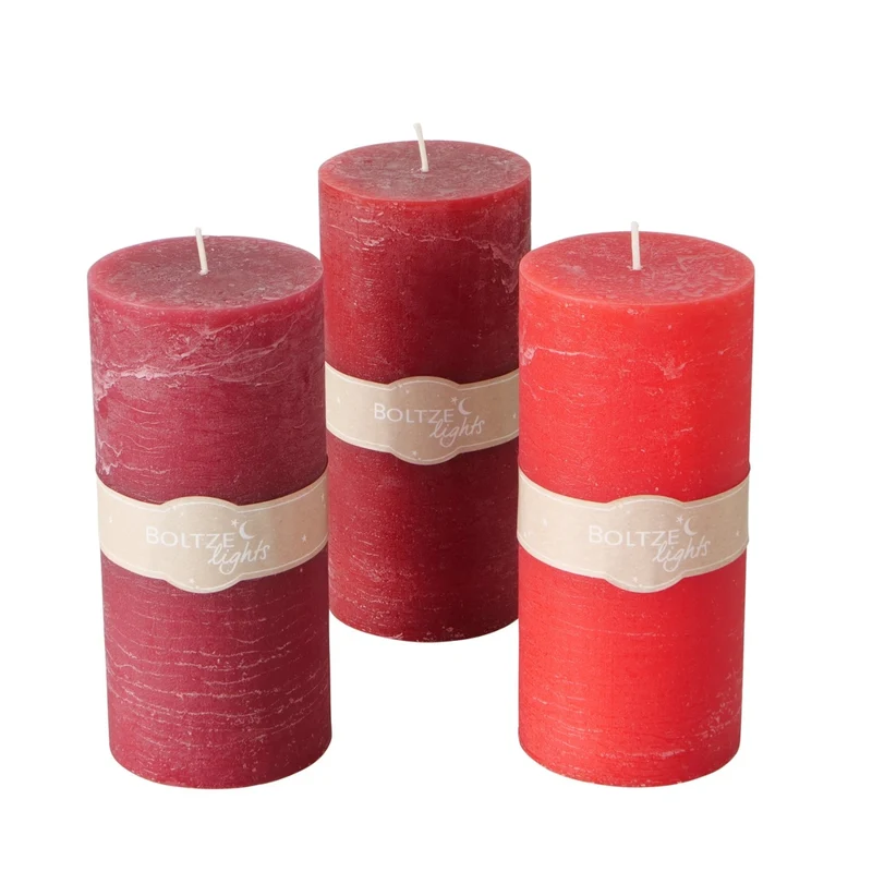 Boltze Basic Stumpenkerze rot 20cm sortiert (1 Stück)