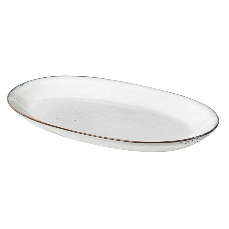 Broste Copenhagen NORDIC SAND Platte oval L 17 x 30 cm