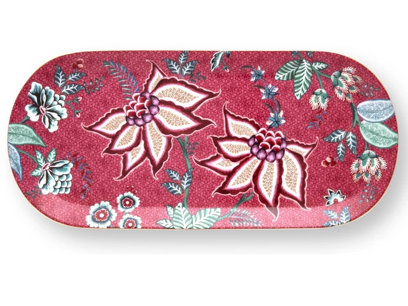 PIP STUDIO Flower Festival Kuchenplatte dark pink 33,3 cm