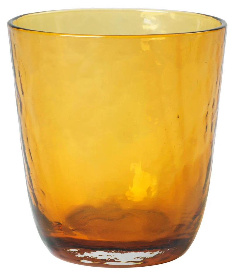 Broste Copenhagen HAMMERED Trinkglas amber 0,335 l (1 Stück)