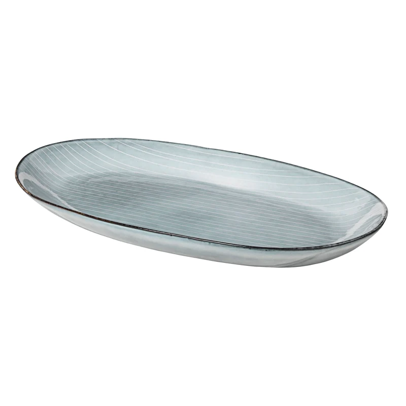 Broste Copenhagen NORDIC SEA Platte oval L 17 x 30 cm