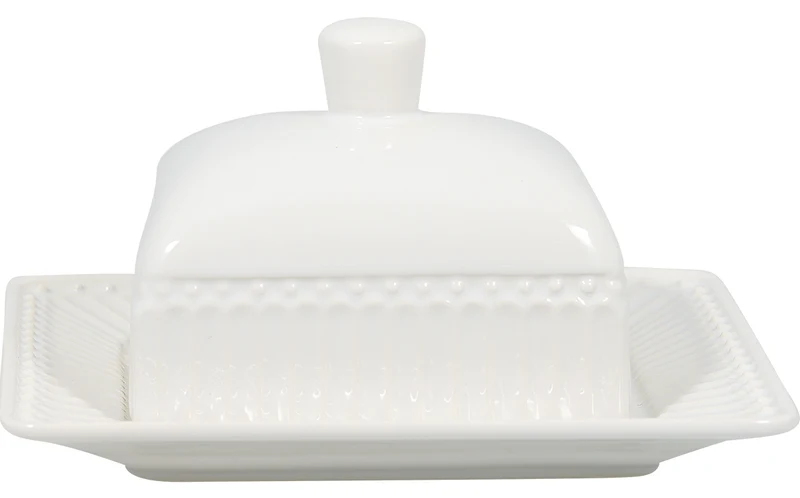Greengate Alice Butterdose small white 14 x 12 cm