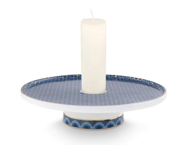 PIP STUDIO Cross Stitch Kerzenhalter blau 14 cm