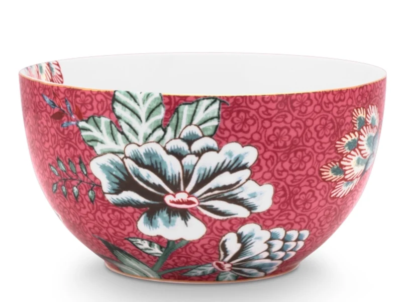PIP STUDIO Flower Festival scallop Bowl dark pink 12 cm