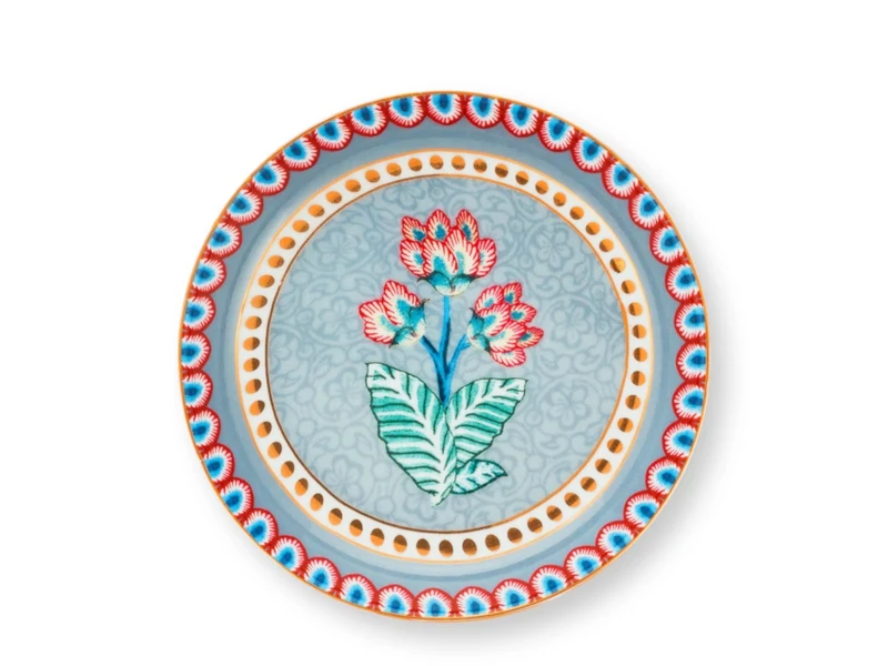 PIP STUDIO Flower Festival Teebeutelablage Light Blue 9 cm