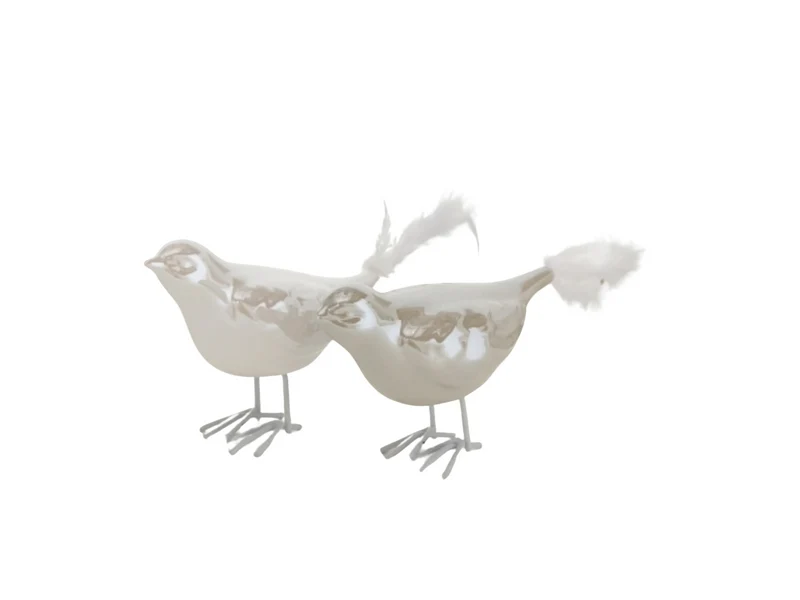 Boltze Roma Vogel sortiert silber 8 cm (1 Stück)