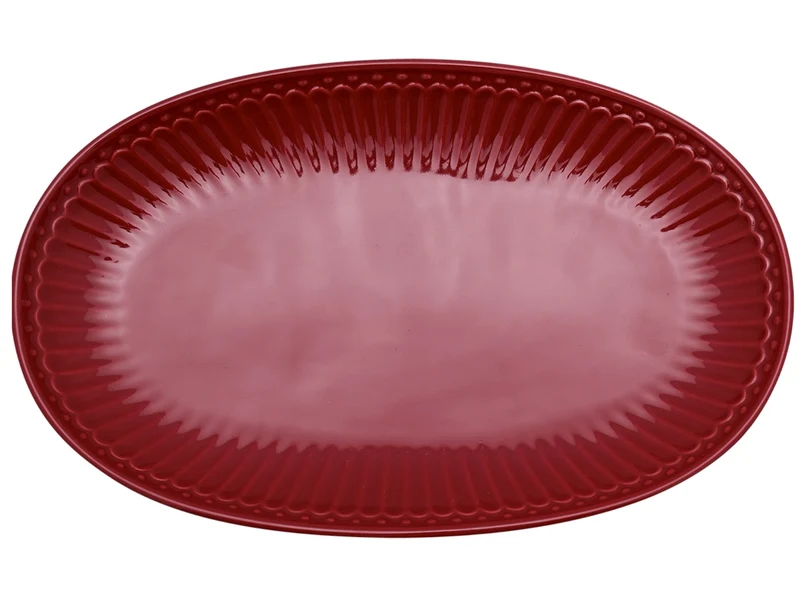 Greengate Alice Teller oval claret red 23 cm