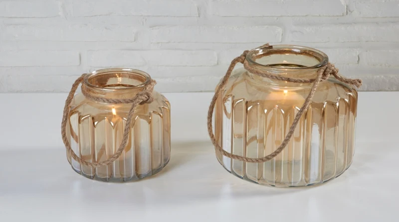 La Casa di Caesar Votiv Glas mit Henkel gold finish 27 x 22 cm