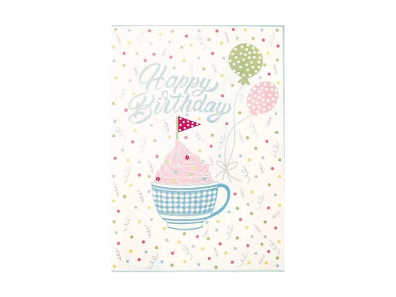 Greengate Alma Geburtstagskarte white 6 Stück 12 x 17 cm