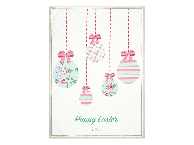 Greengate Alma easter Geschirrtuch white 70x50cm