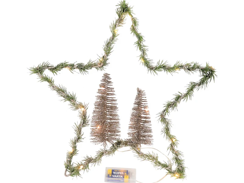 Hoff-Interieur LED-Leuchtstern Forest 44 x 7 cm