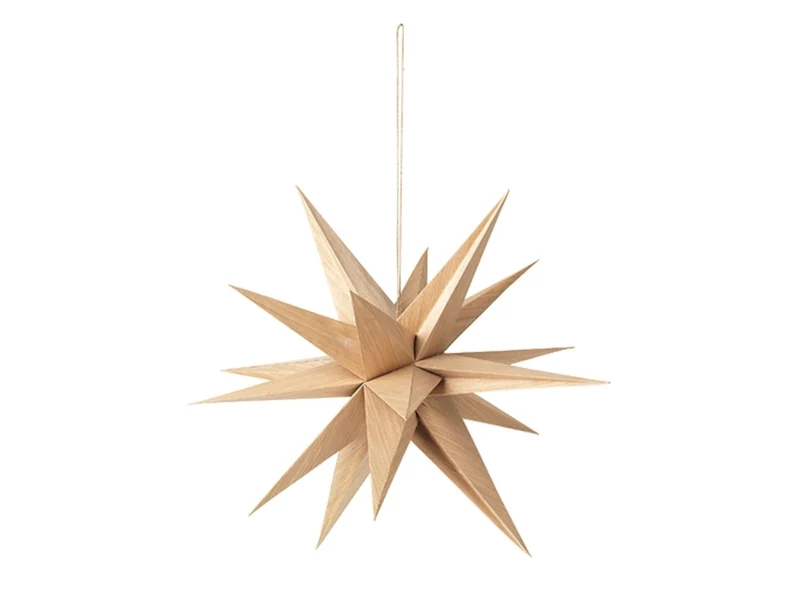 Broste Copenhagen VENUS Sternhänger Holz natural 55 cm