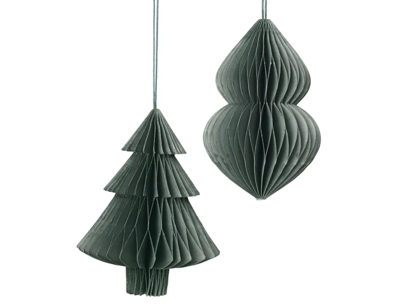 Broste Copenhagen CHRISTMAS MIX Papierhänger thyme Set2