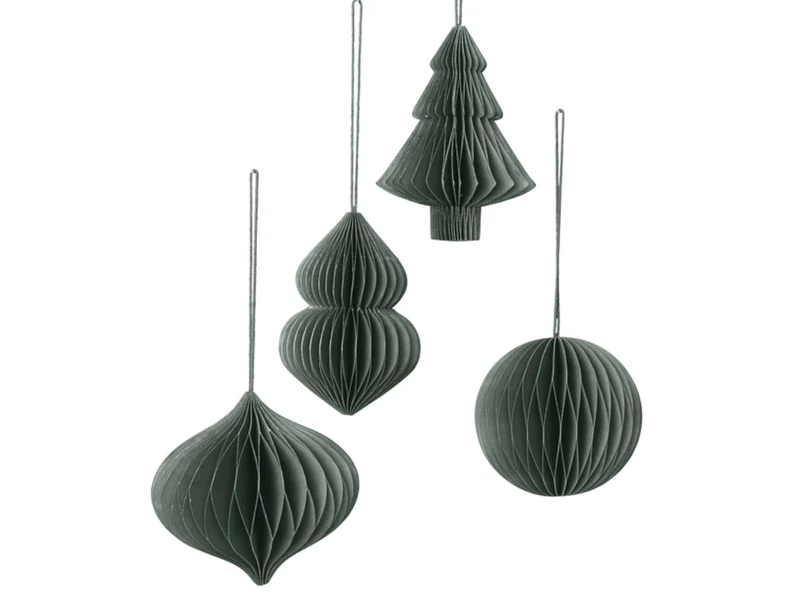 Broste Copenhagen CHRISTMAS MIX Papierhänger thyme Set4
