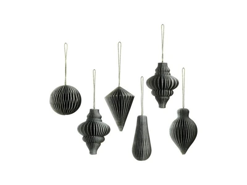 Broste Copenhagen CHRISTMAS MIX Papierhänger thyme Set6
