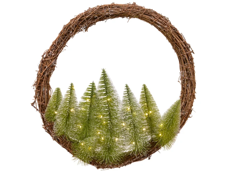 Everlands Micro LED Kranz Minibaum 80 cm
