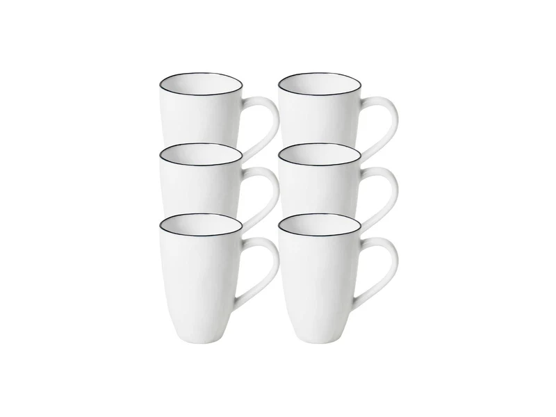 Broste Copenhagen SALT Becher mit Henkel 0,3 l Set6