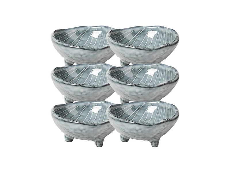 Broste Copenhagen NORDIC SEA Schale S mit kleinen Füßen 8,5 cm Set6