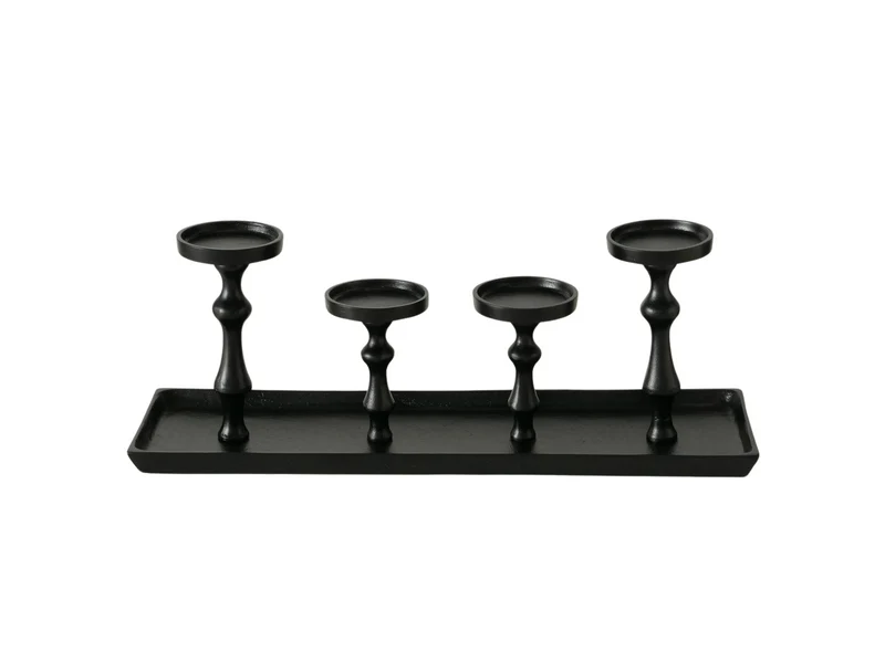 Boltze Furo Kerzenleuchter schwarz 53cm (1 Stück)