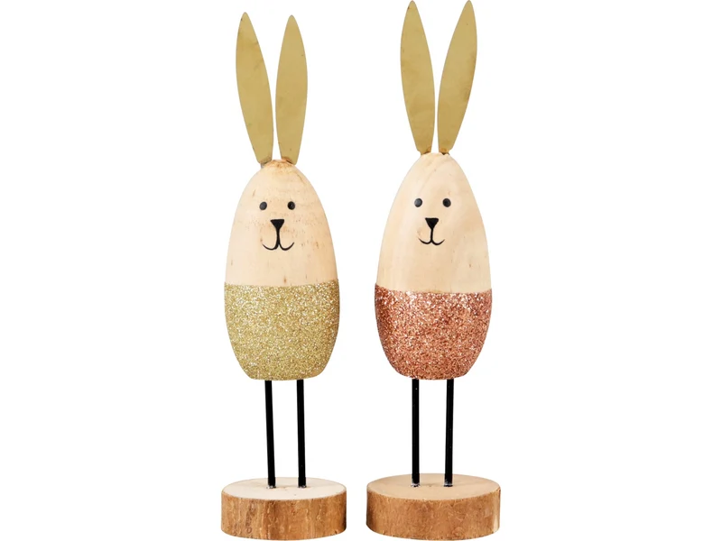 Hoff-Interieur GLITTER Hase 19,5 cm sortiert (1 Stück)