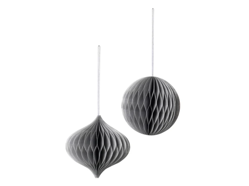 Broste Copenhagen CHRISTMAS MIX Papierhänger silver Set2