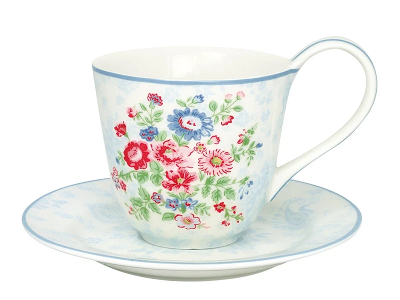 Greengate Ailis Tasse mit Untertasse white 270 ml